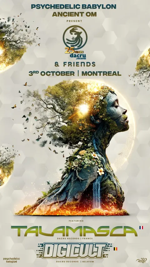 Ancient OM & Psychedelic Babylon: Dacru Records 25 Years With TALAMASCA (FR) & DIGICULT (BE) à Sainte-Catherine Hall
